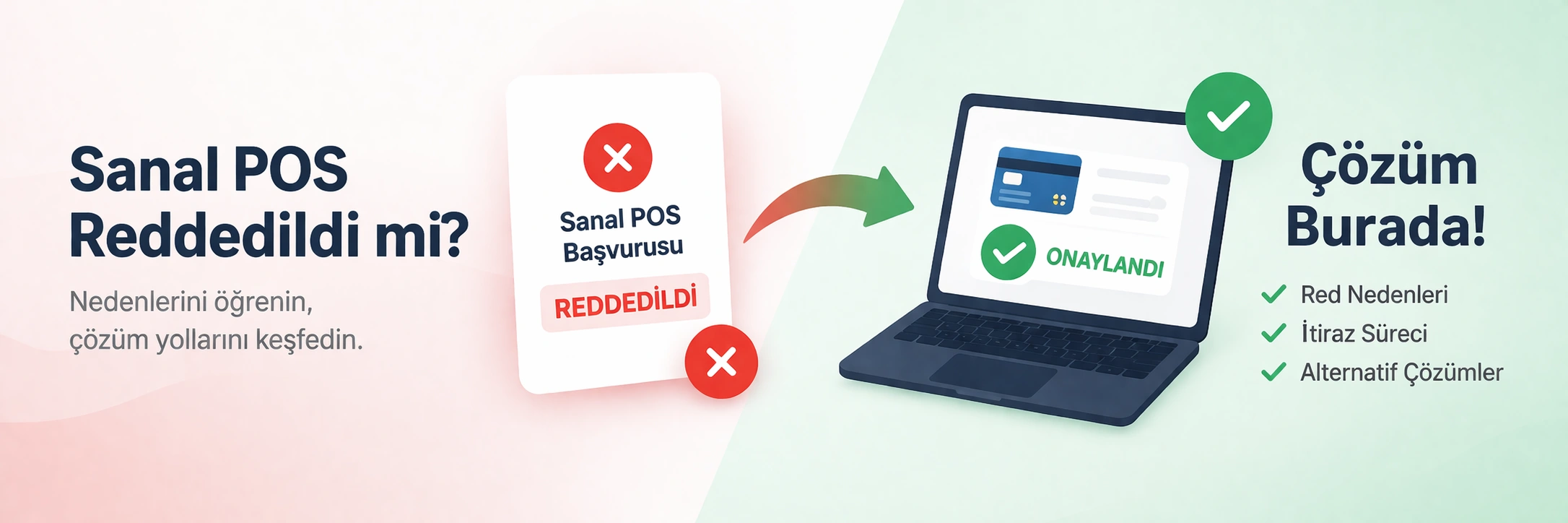 Sanal pos başvurusu reddedildi çözüm ve öneriler.